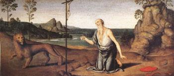 Giovanni di Pietro called lo Spagna Jerome in the Desert (mk05) France oil painting art